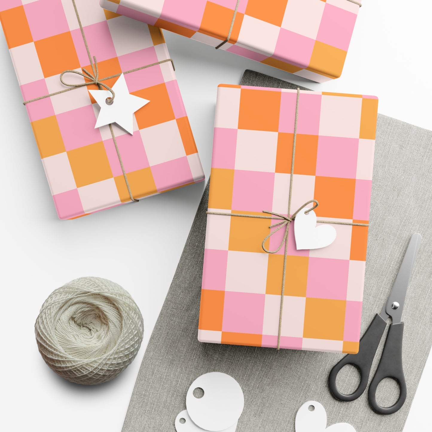 Multi Colored Checkered Retro Gift Wrapping Papers - For Christmas, Birthdays, Holidays, and More!