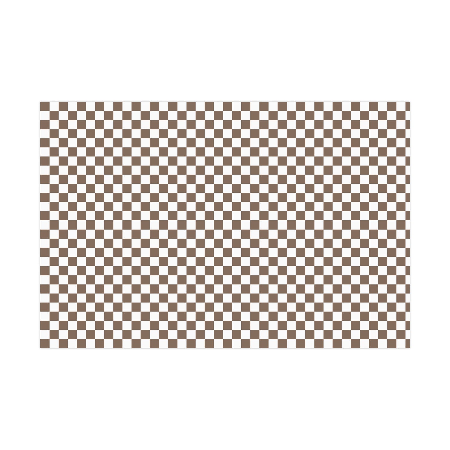 Mocha Brown Checkered Wrapping Paper - For Christmas, Birthdays, Weddings & More!