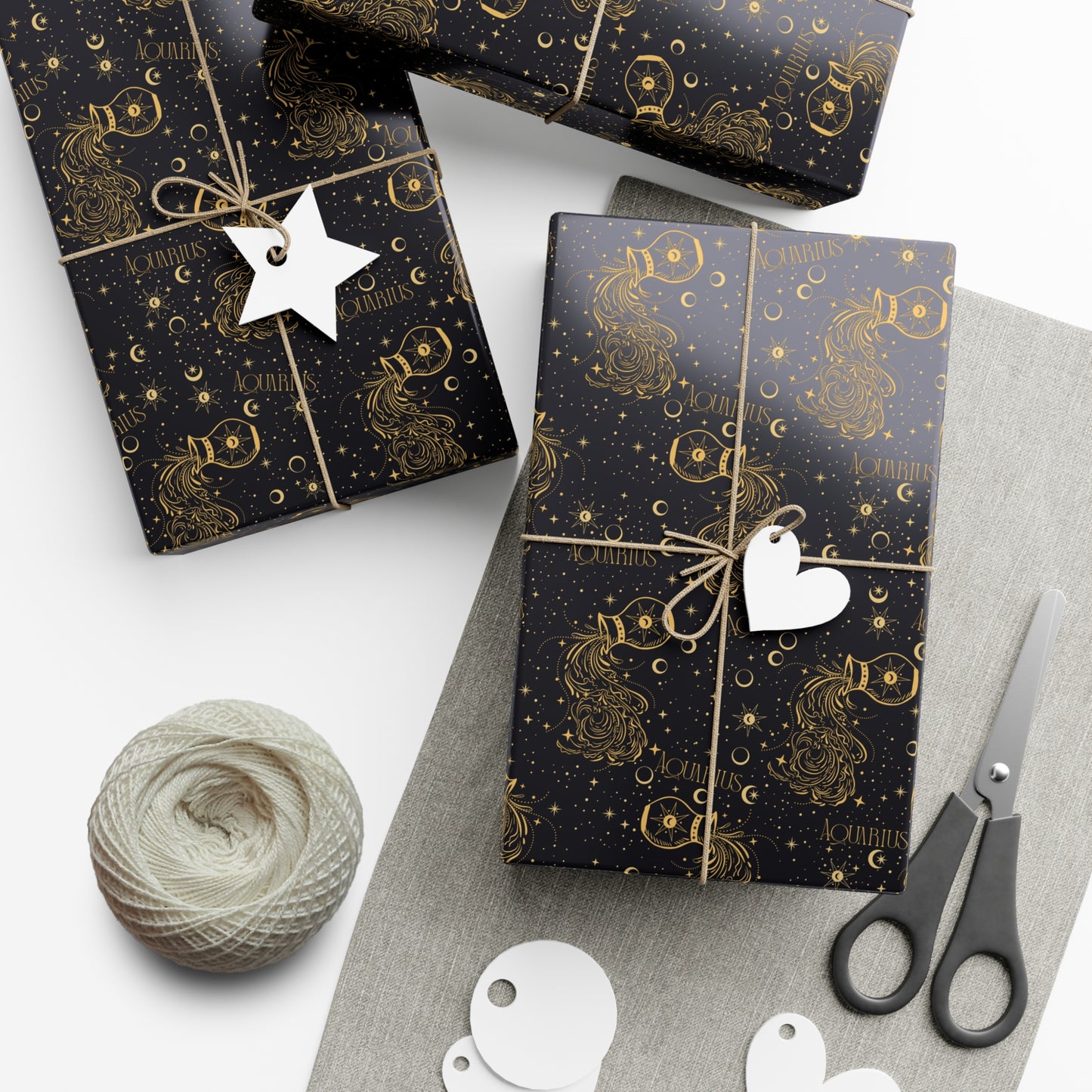 Royal Aquarius Zodiac Gift Wrapping Paper