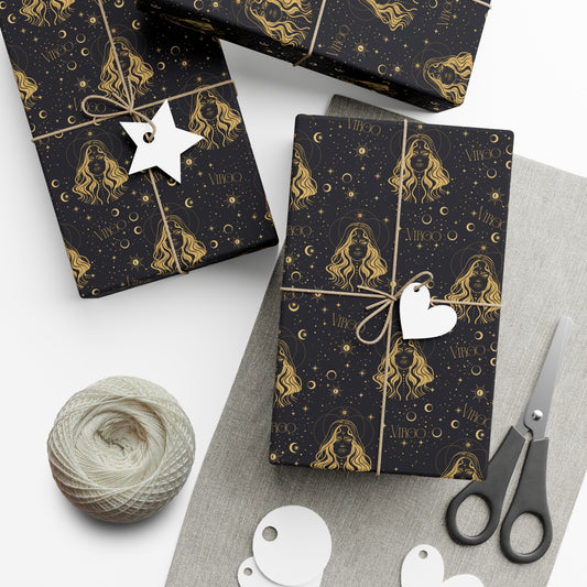 Royal Virgo Zodiac Gift Wrapping Paper - For Christmas, Holidays, Birthdays, and More!