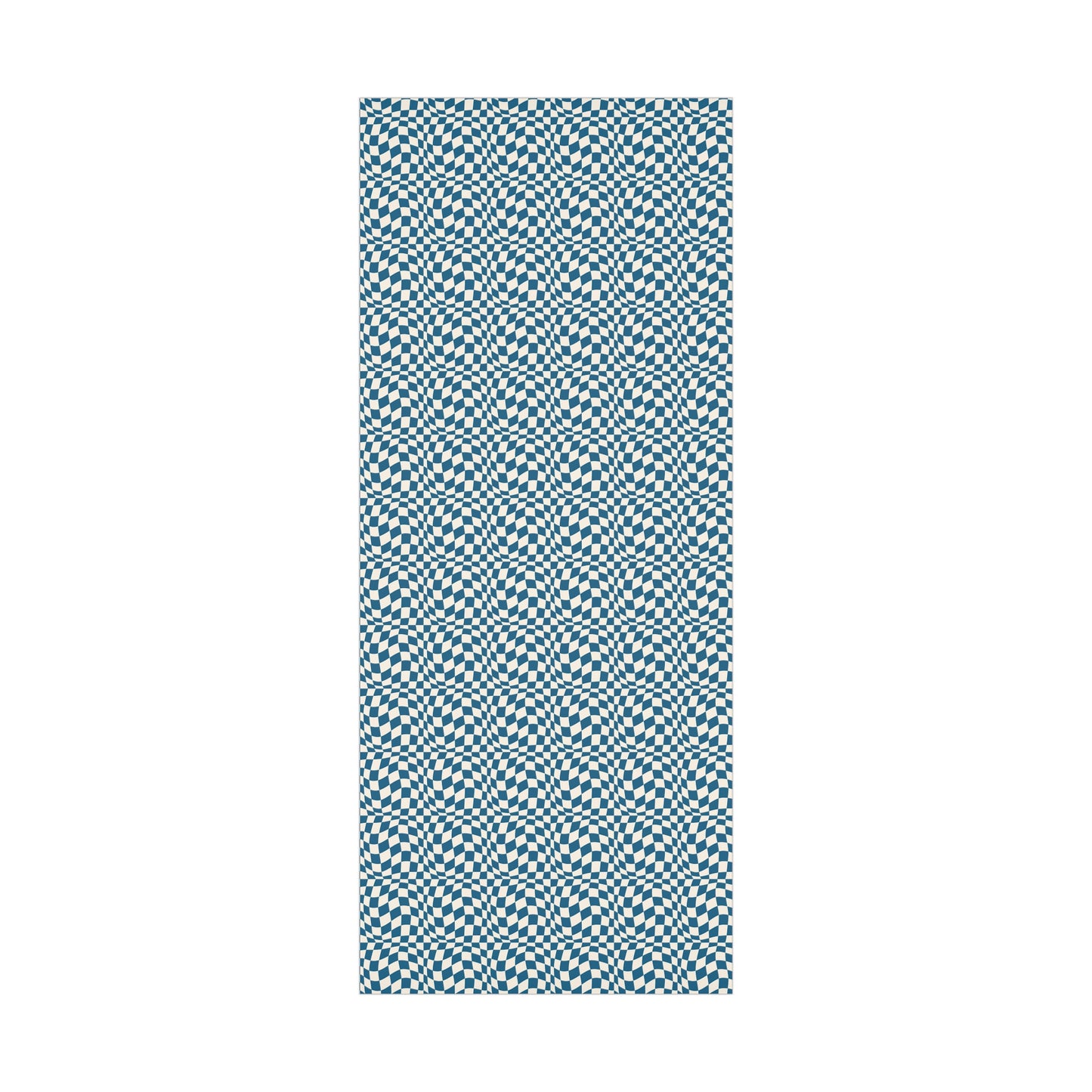 Blue Wave Checkered Groovy Gift Wrapping Paper - For Holidays, Christmas, Birthdays, Weddings, and More!