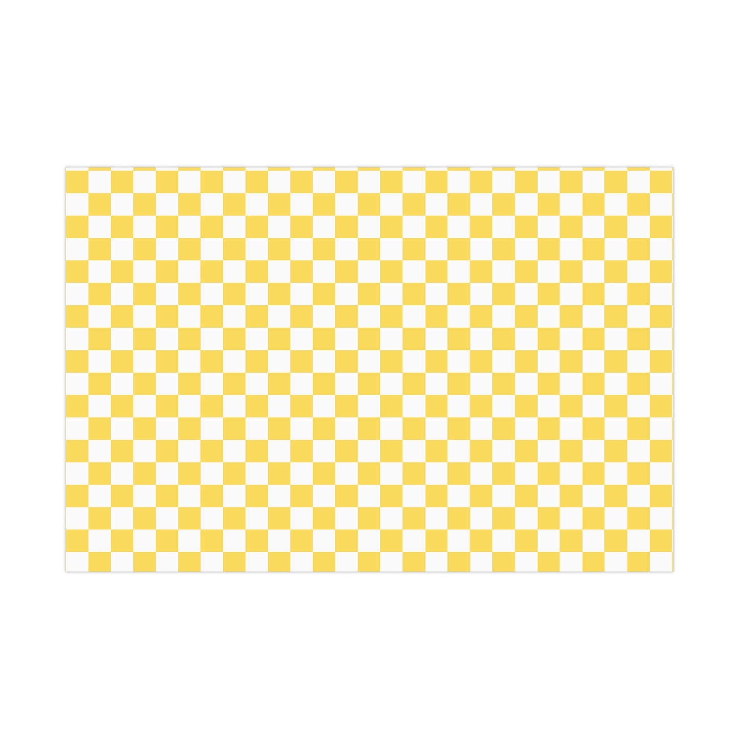 Yellow Checkered Retro Gift Wrapping Paper - For Christmans, Birthdays, Holidays, and More!