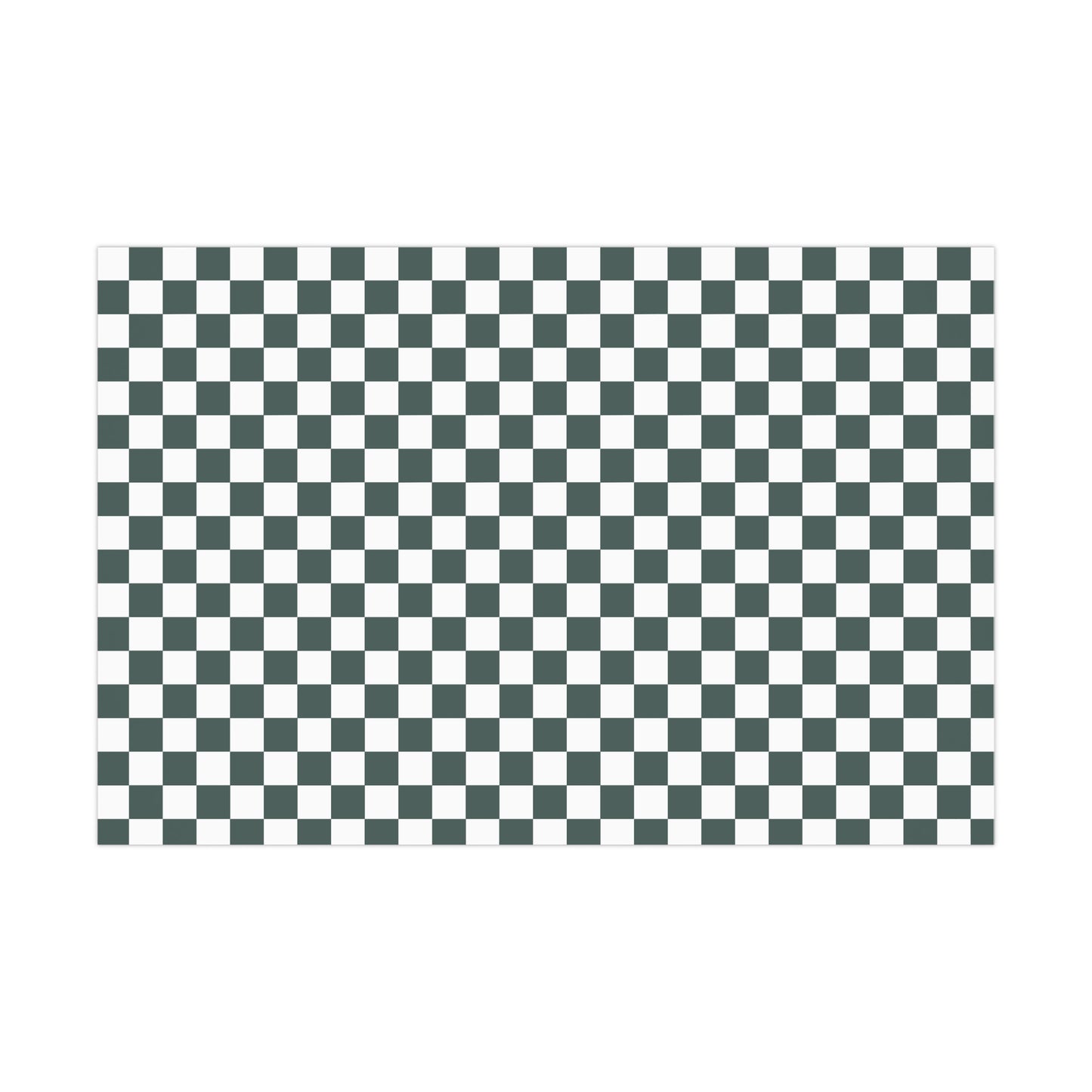 Deep Sea Green Checkered Gift Wrapping Paper - For Christmas, Holidays, Birthdays, and more!