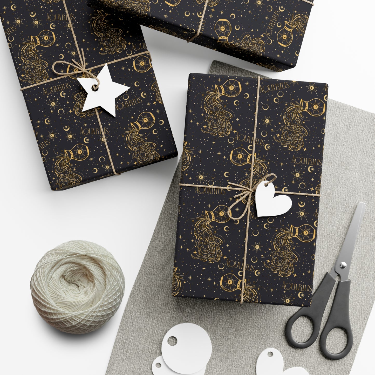 Royal Aquarius Zodiac Gift Wrapping Paper