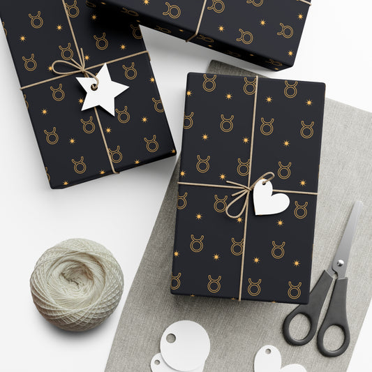 Taurus Zodiac Gift Wrapping Paper - For Christmas, Holidays, Birthdays, and More!