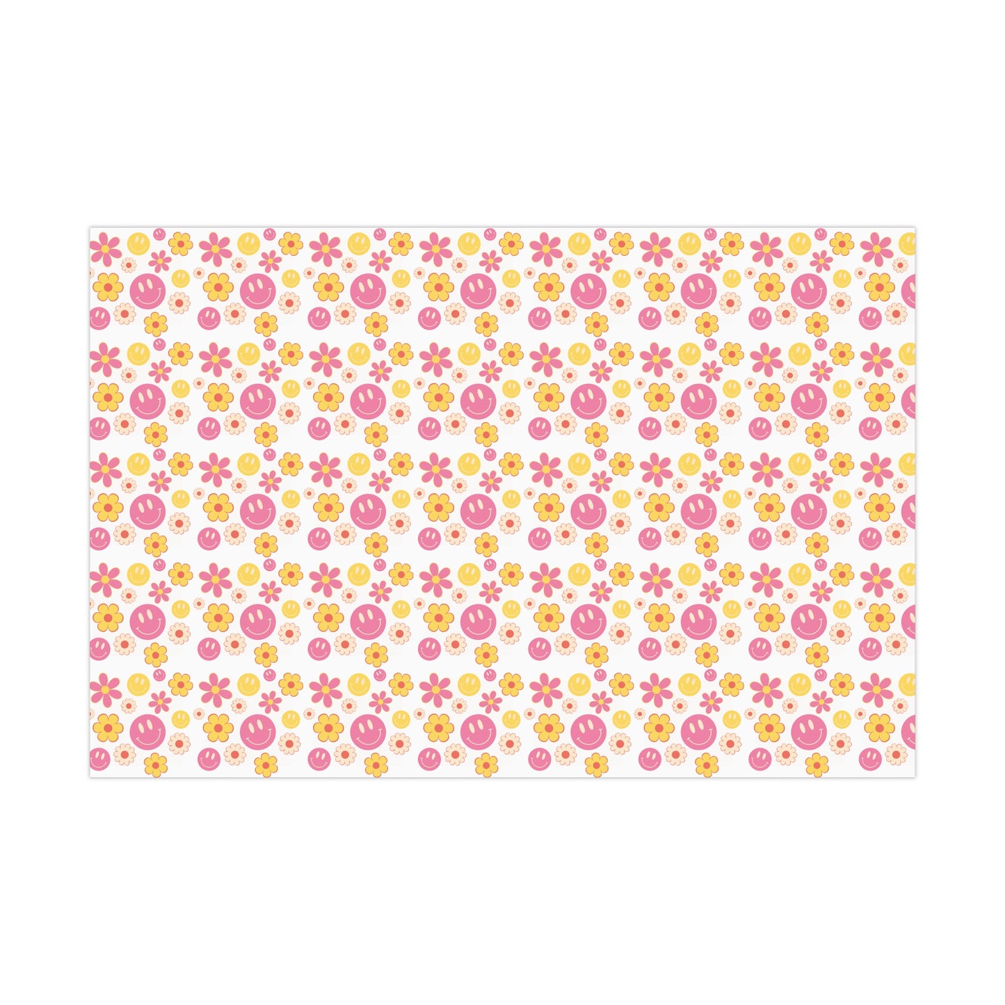 Flower Power Patterned Groovy Gift Wrapping Paper - For Christmas, Birthdays, Baby Showers, and More!