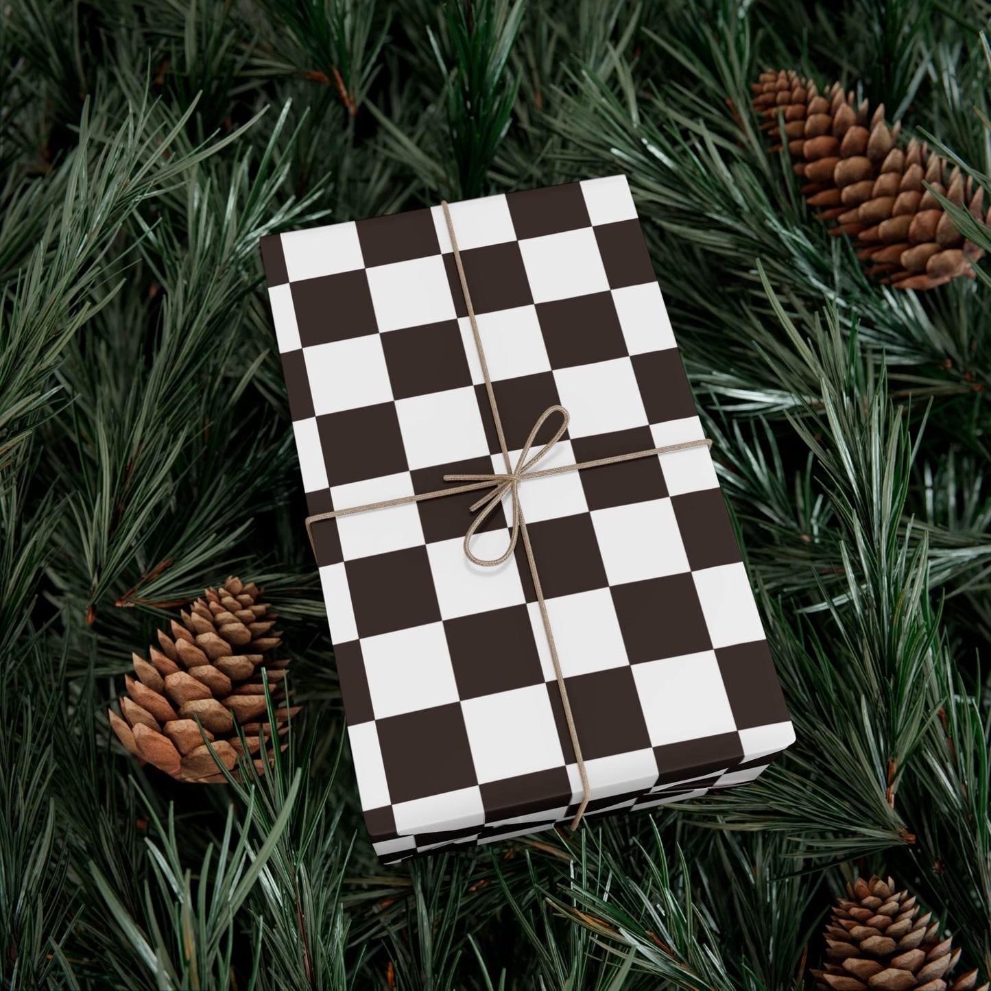 Black + White Retro Checkered Gift Wrapping Paper - For Christmas, Birthdays, Weddings & More!