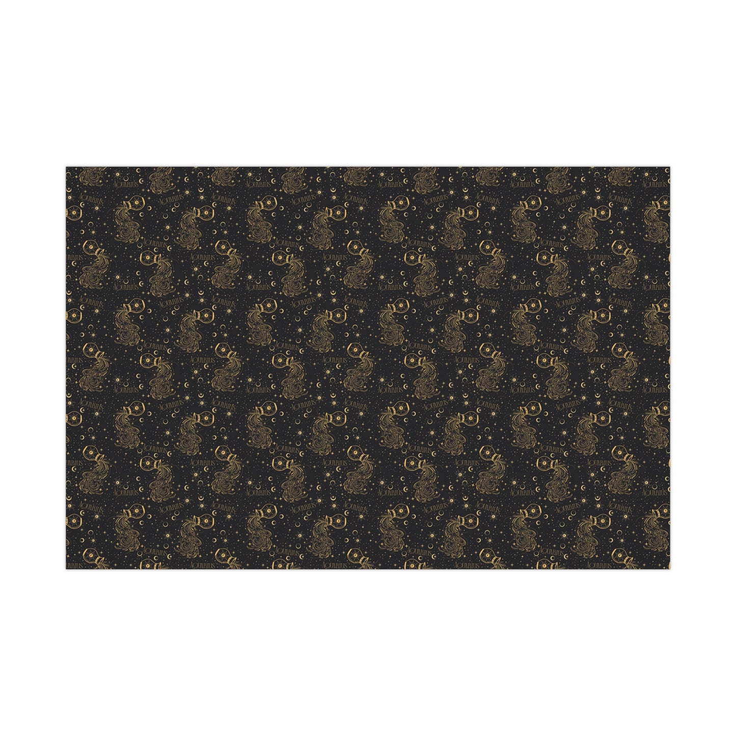 Royal Aquarius Zodiac Gift Wrapping Paper