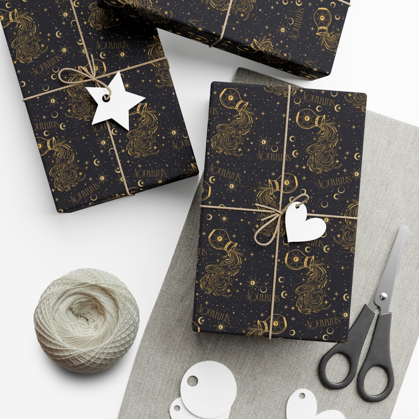 Royal Aquarius Zodiac Gift Wrapping Paper