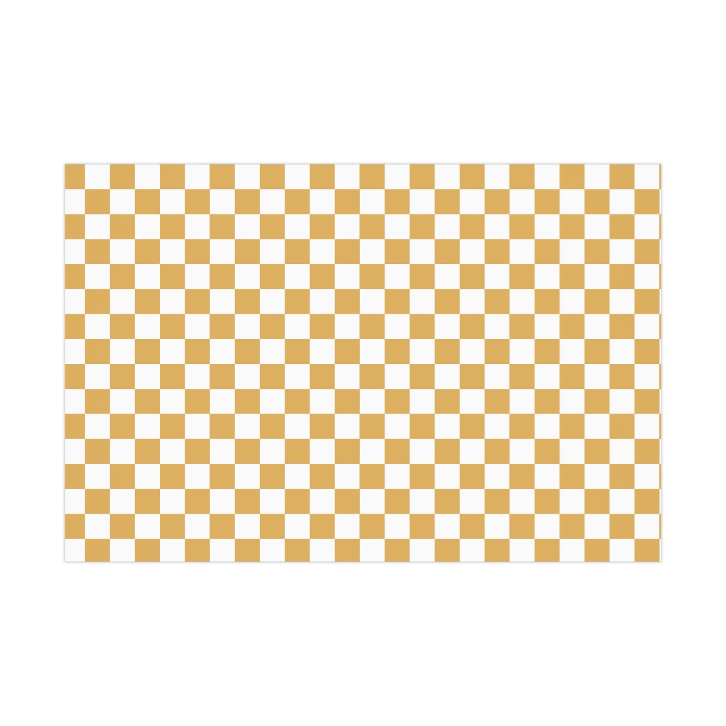 Mustard Yellow Checkered Retro Gift Wrapping Paper - For Christmas, Holidays, Birthdays, and More!