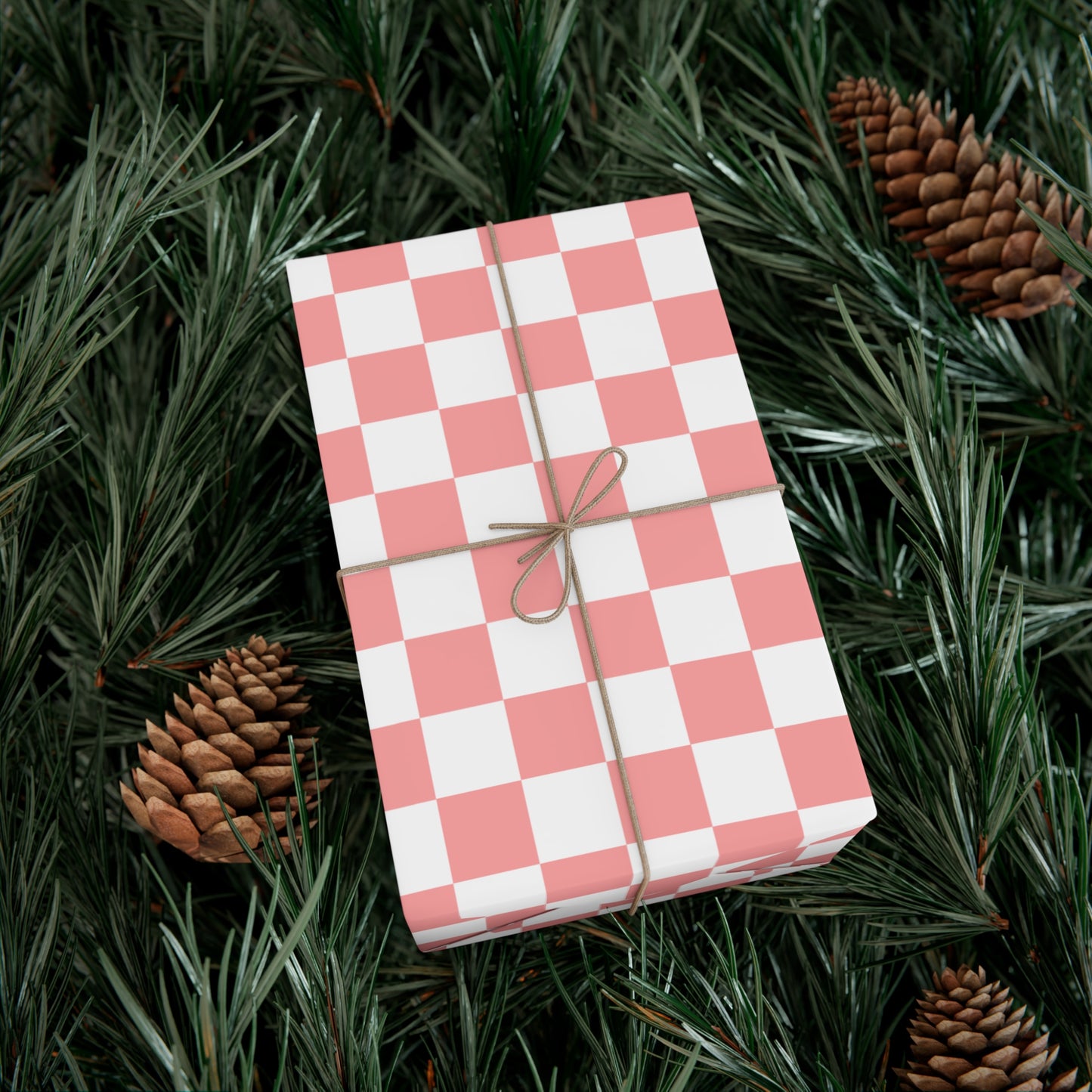 Princess Pink Checkered Retro Gift Wrapping Paper - For Christmas, Weddings, Birthdays, and More!